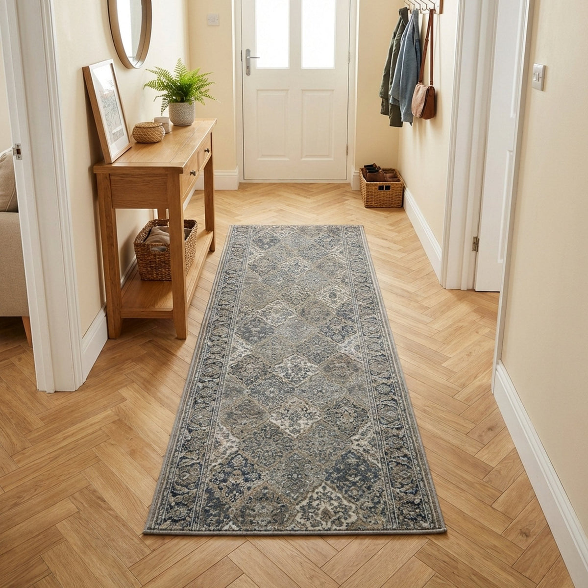 Clearwater Chalk Gunmetal Hall Runner