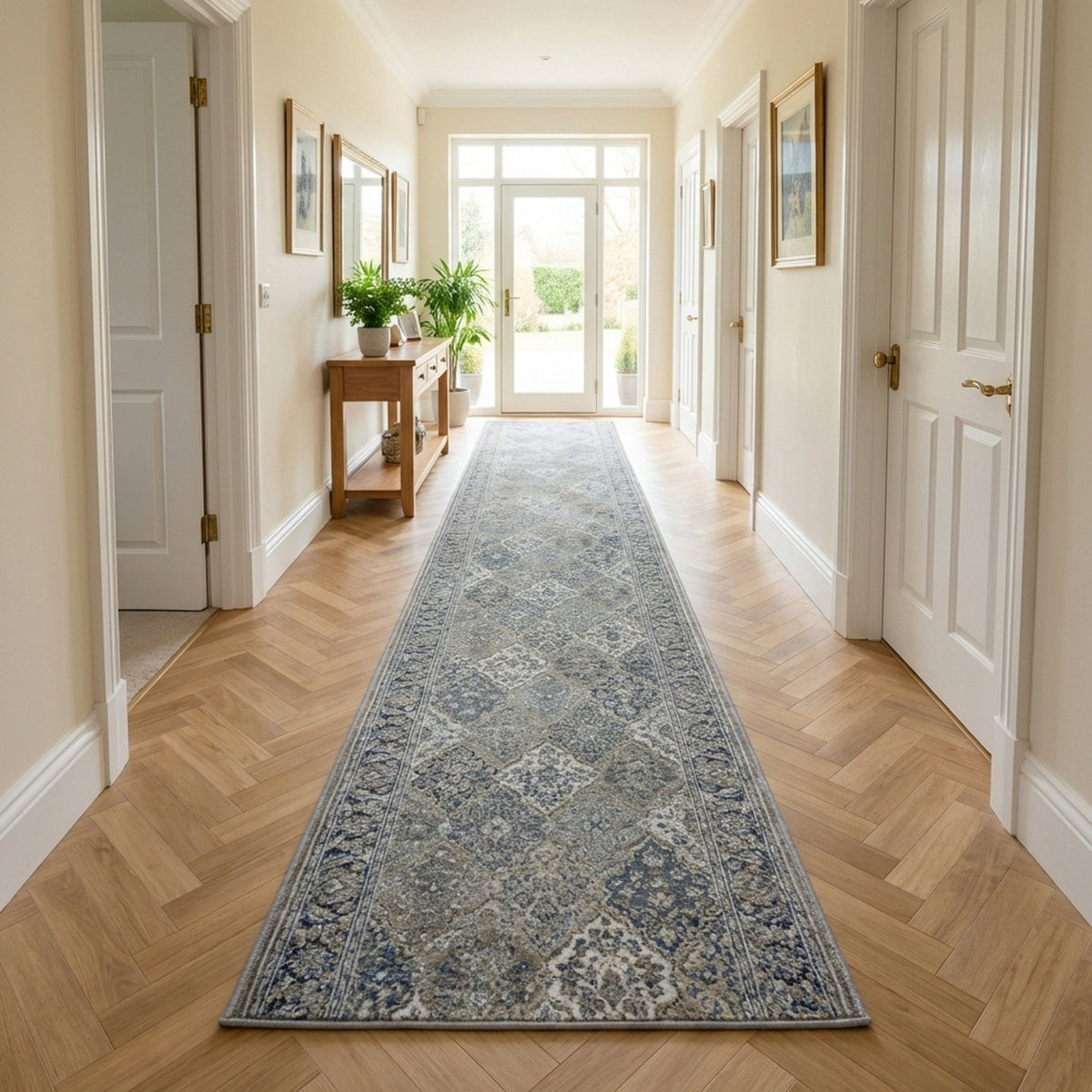 Clearwater Chalk Gunmetal Hall Runner