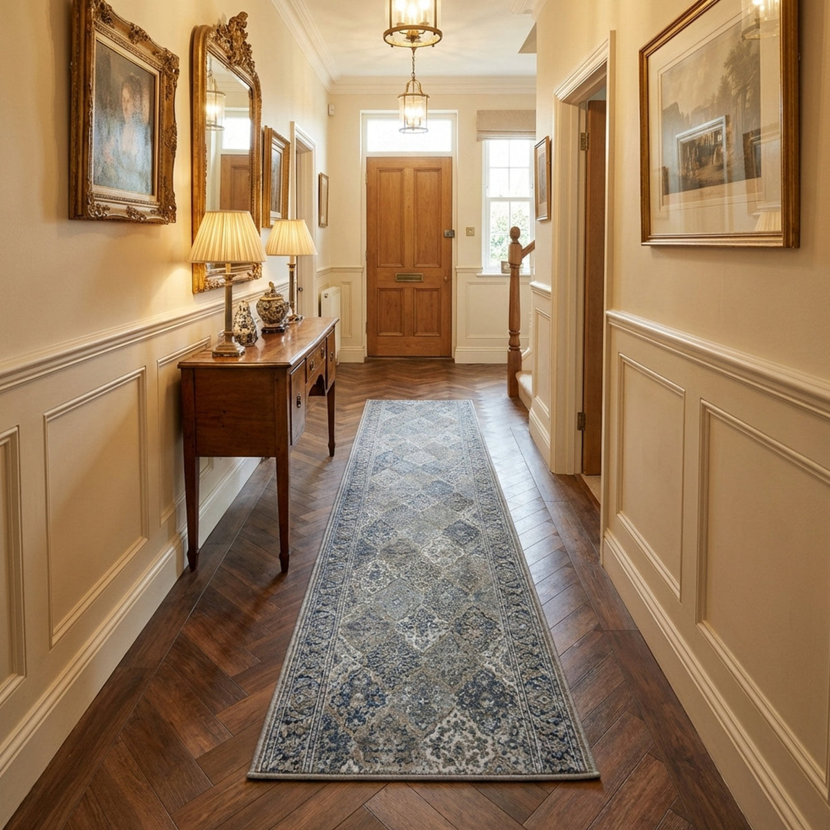 Clearwater Chalk Gunmetal Hall Runner