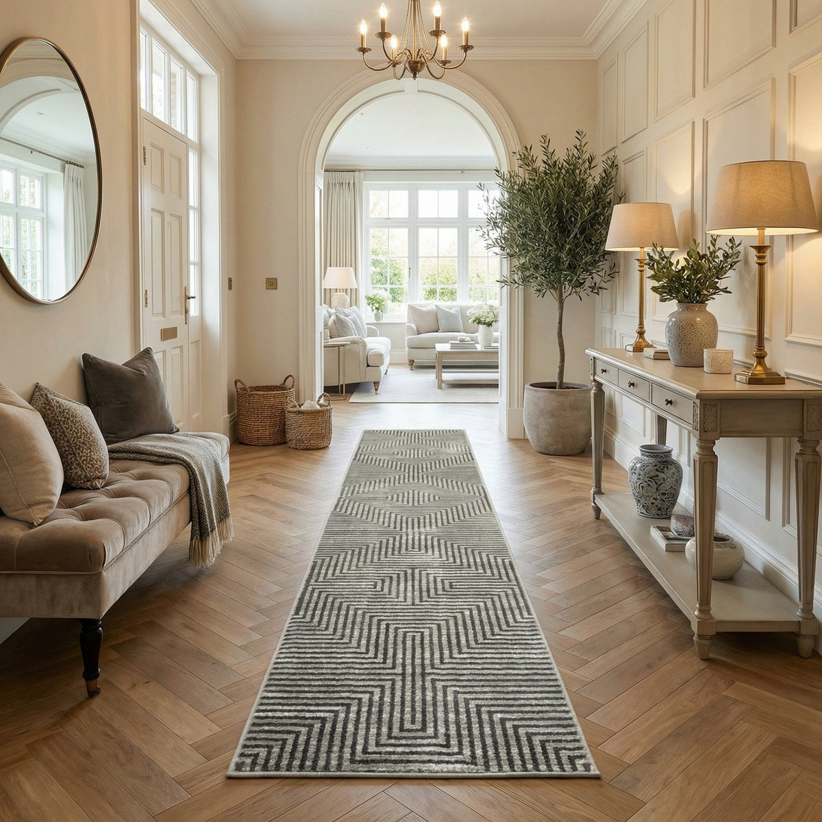 Landscape Pumice Smoke Rug Runner