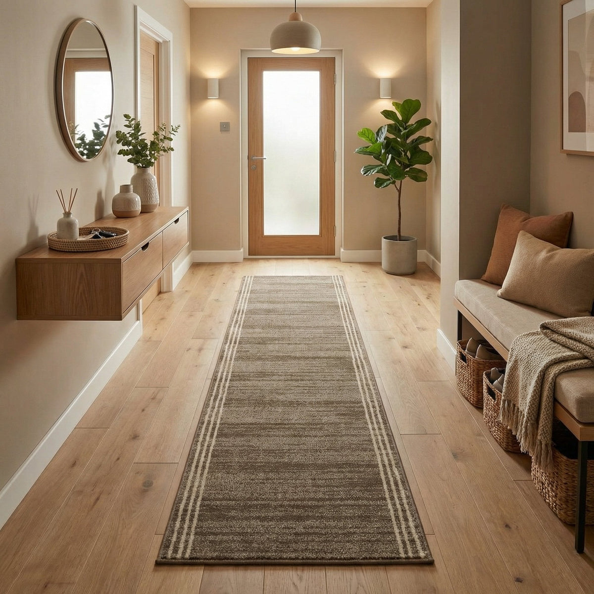 Montville Dylan Latte Alabaster Hall Runner
