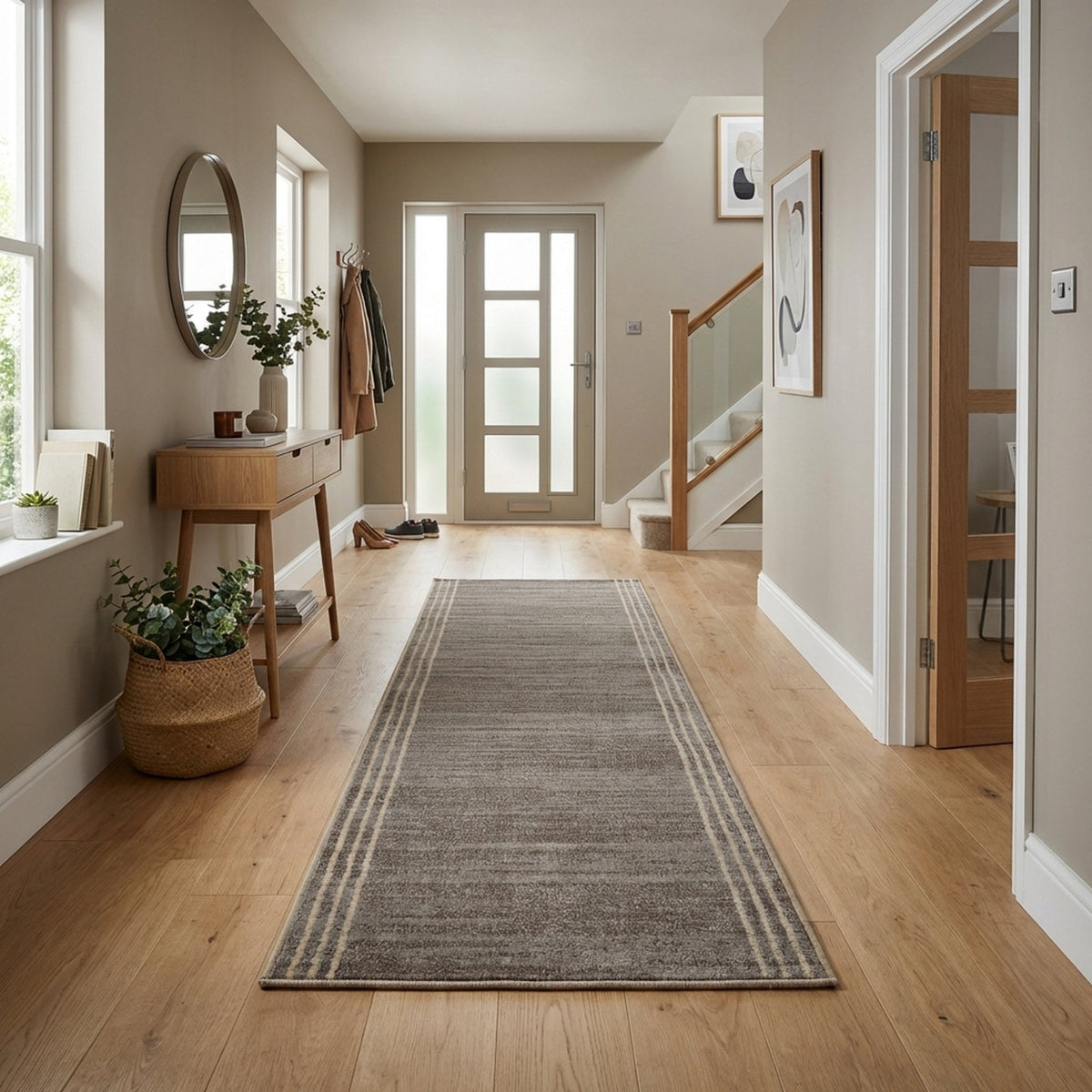 Montville Storm Latte Rug Runner