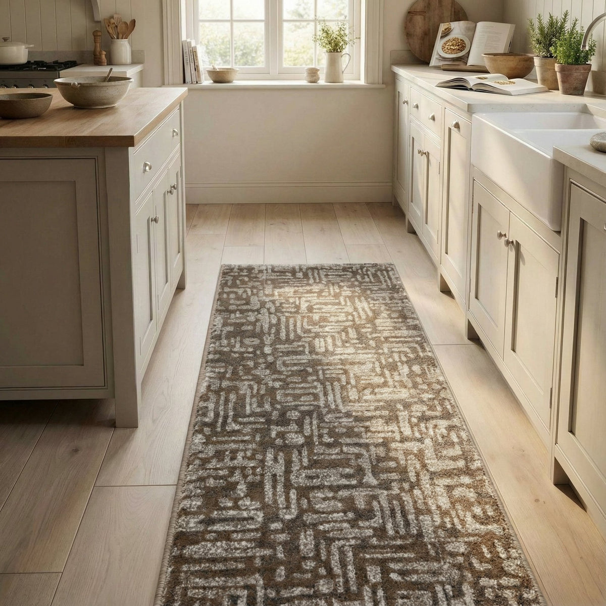 Adore Tile Greige Kitchen Runner