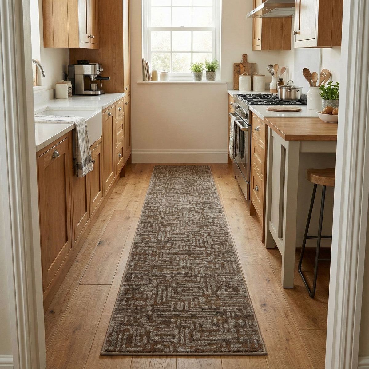 Adore Tile Greige Kitchen Runner