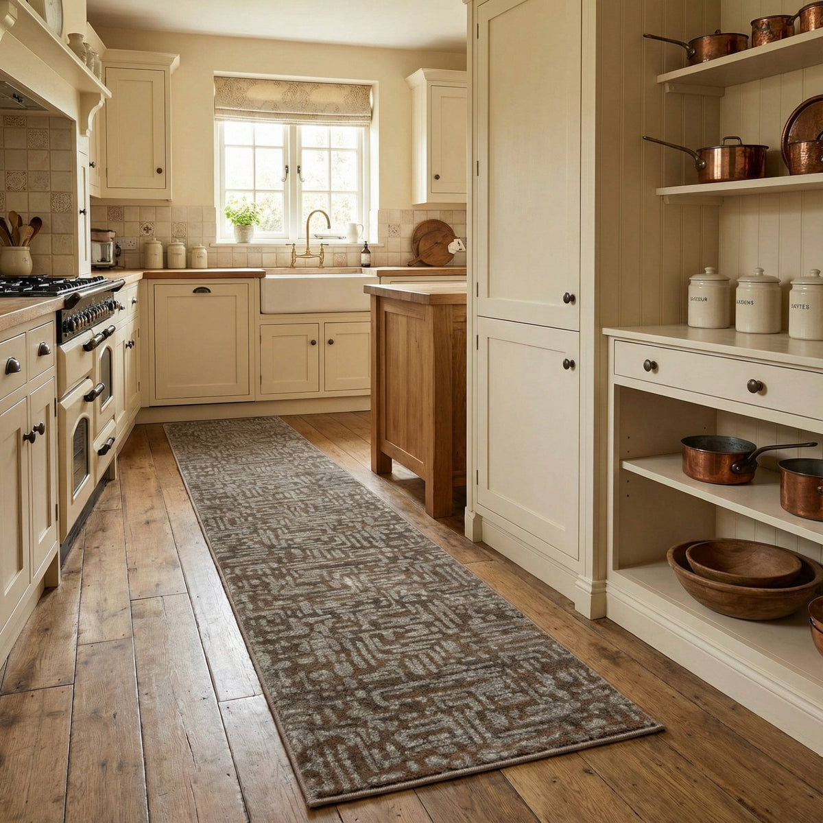 Adore Tile Greige Kitchen Runner