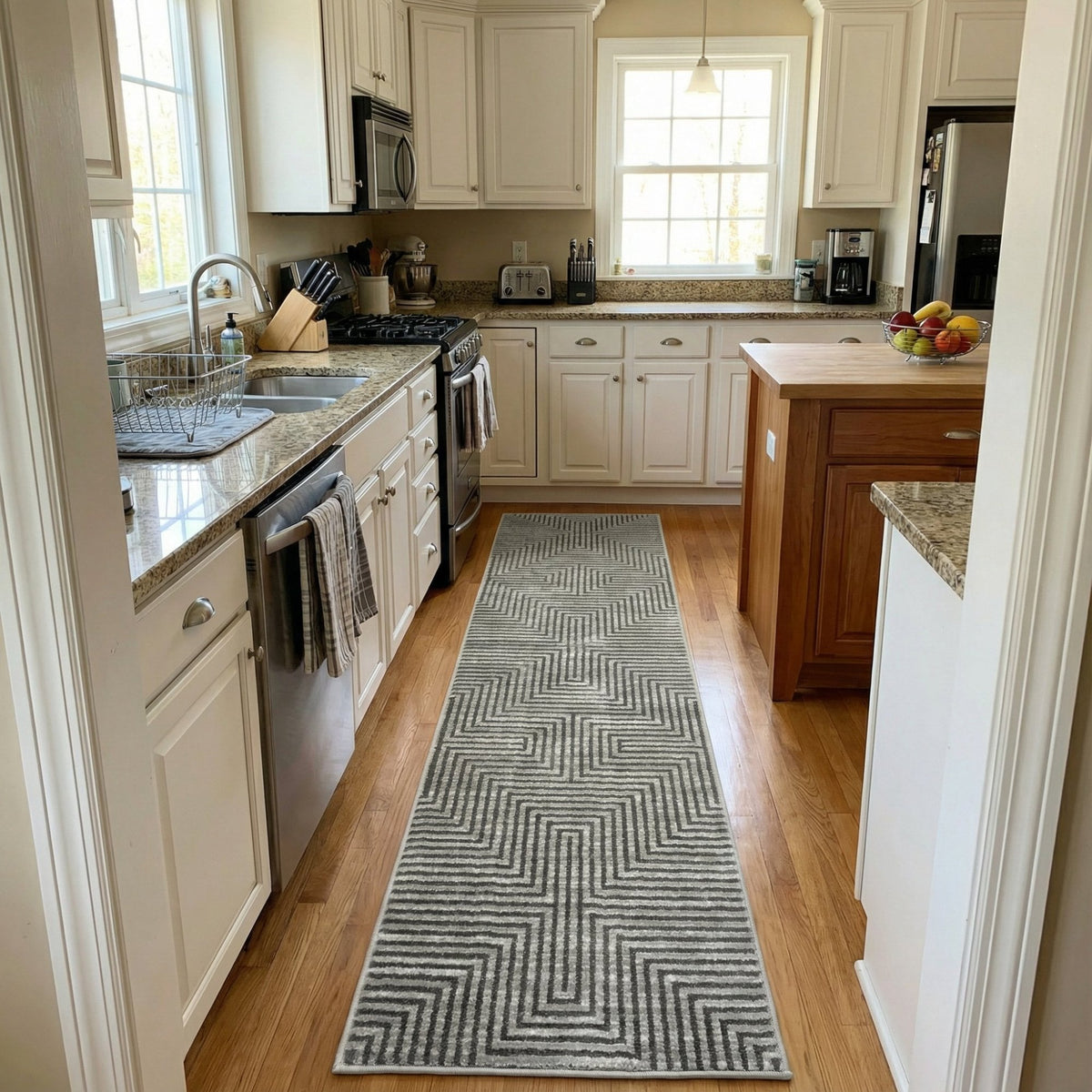 Landscape Pumice Smoke Kitchen Runner