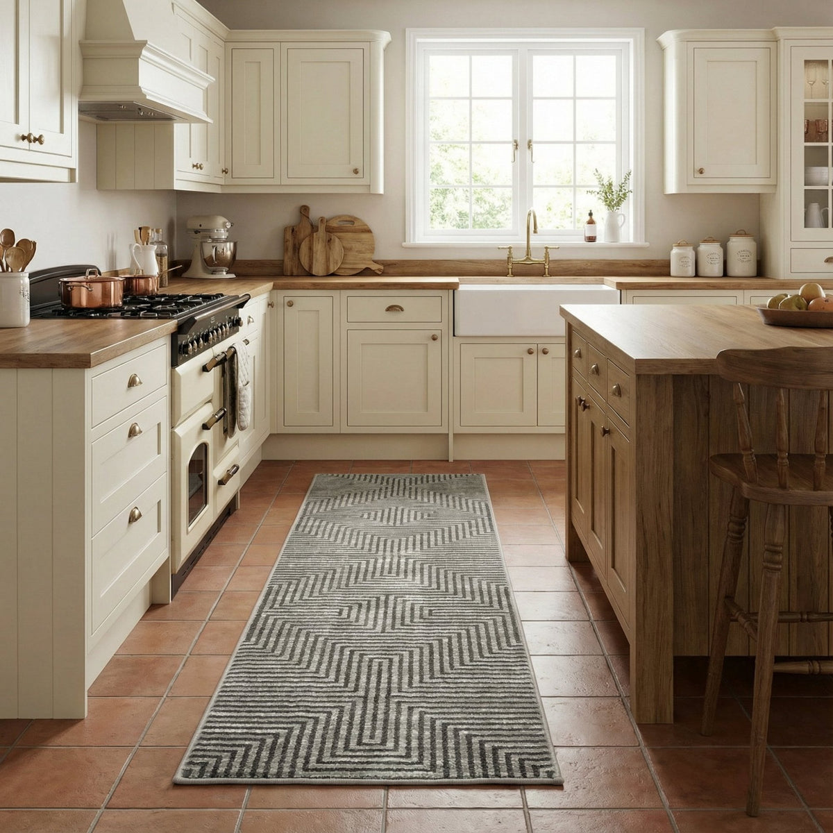 Landscape Pumice Smoke Kitchen Runner