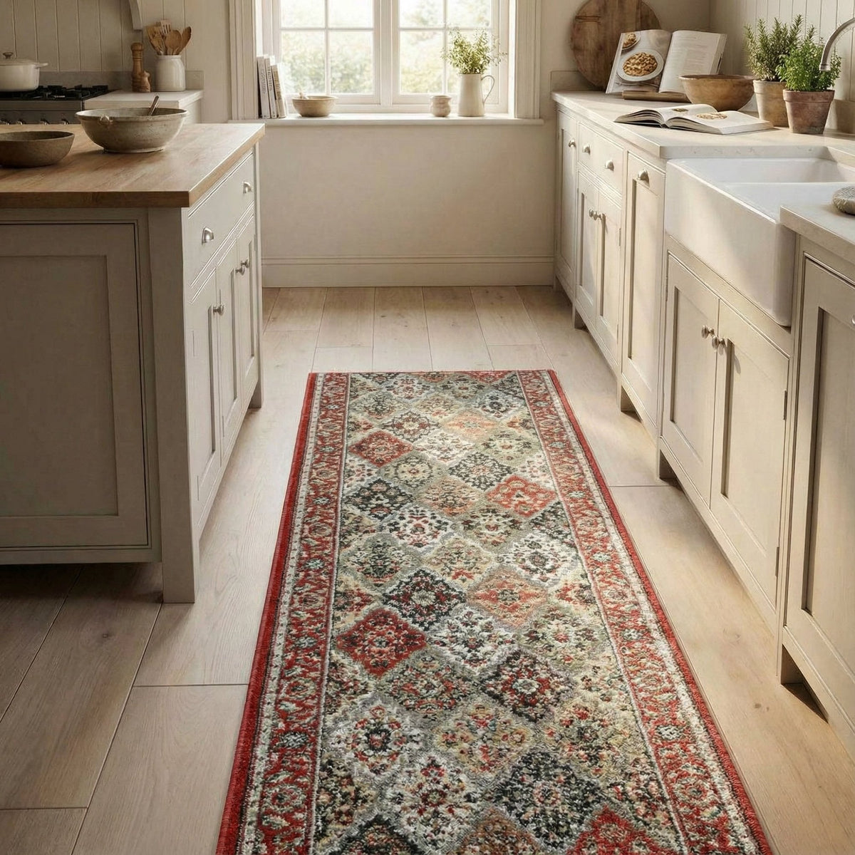 Heirloom Cinnabar Multi Kitchen Runner