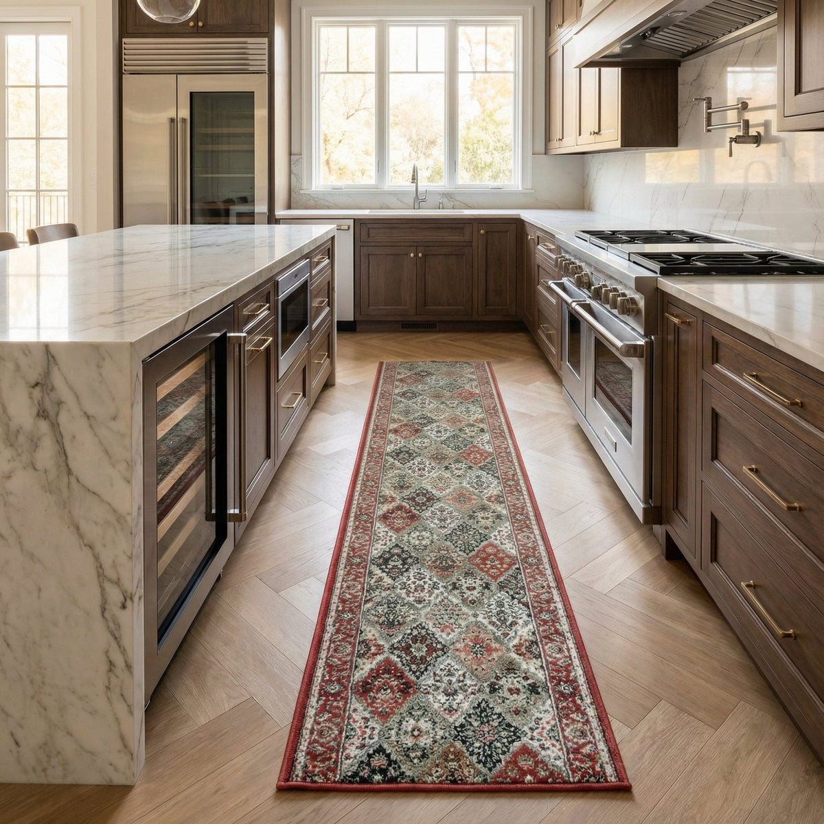 Heirloom Cinnabar Multi Kitchen Runner