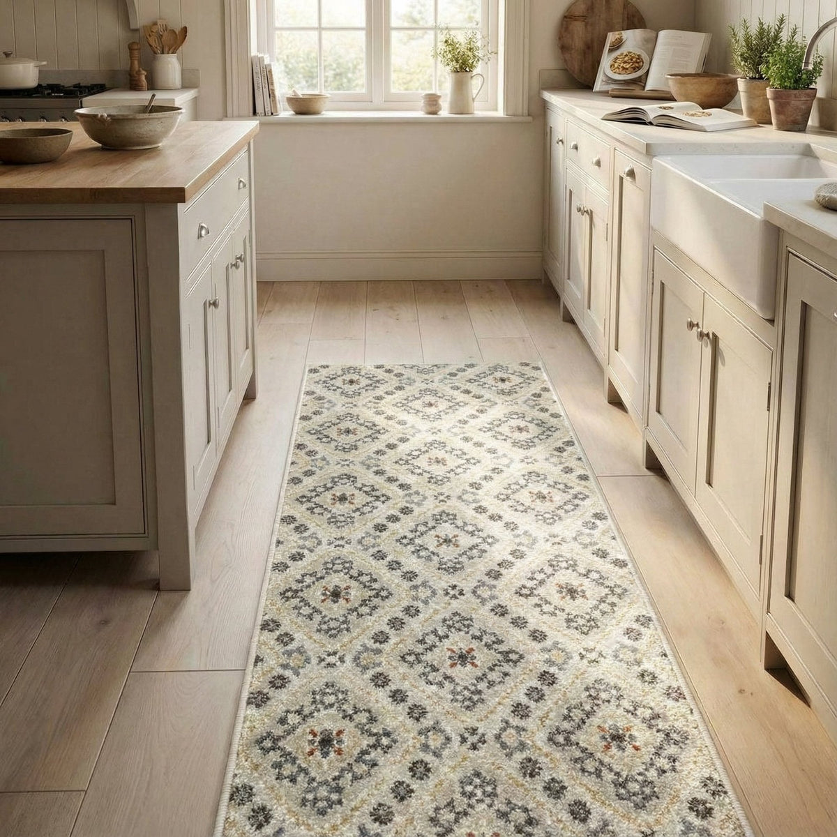Montville Alabaster Latte Kitchen Runner