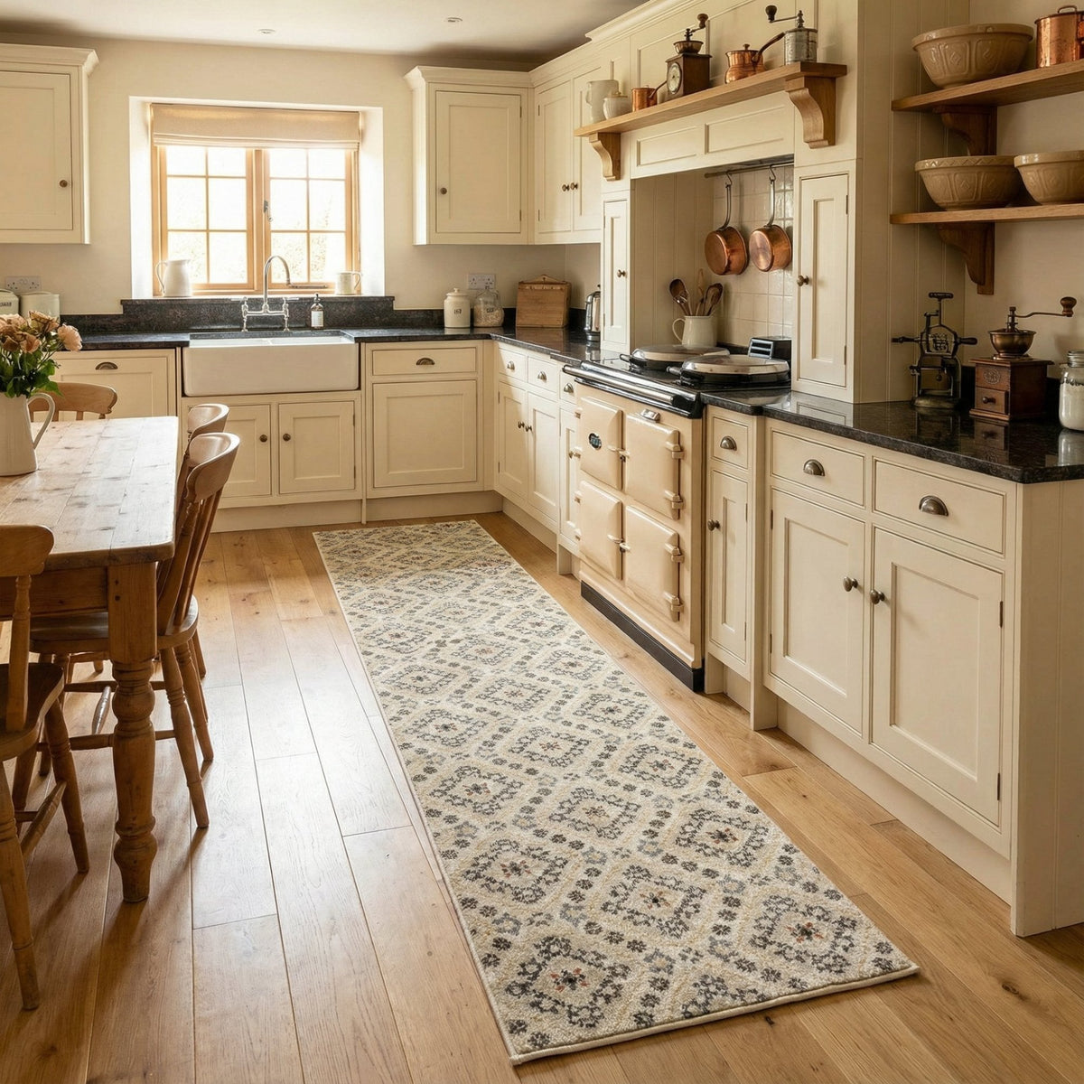 Montville Alabaster Latte Kitchen Runner