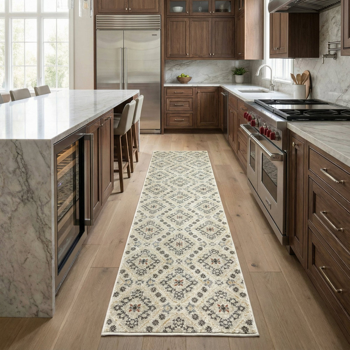 Montville Alabaster Latte Kitchen Runner