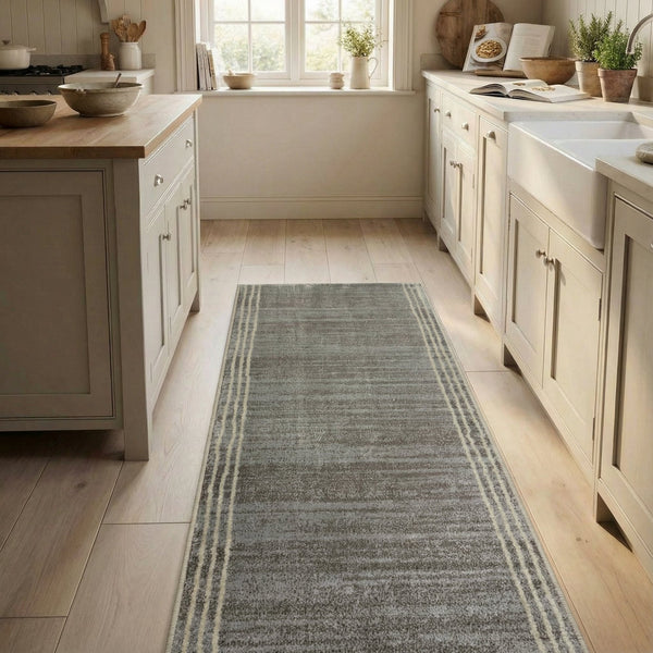Montville Storm Latte Kitchen Runner