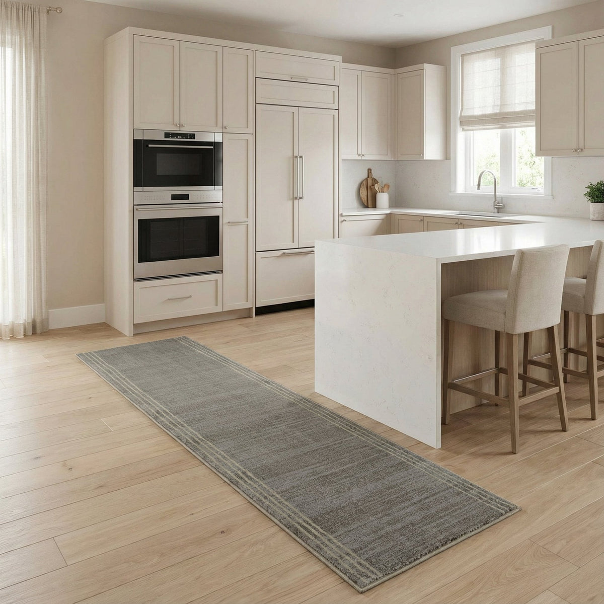 Montville Storm Latte Kitchen Runner