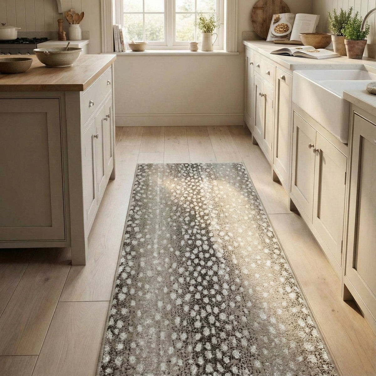 Adore Greige Whitecap Kitchen Runner