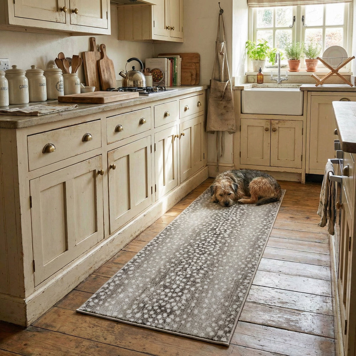 Adore Greige Whitecap Kitchen Runner
