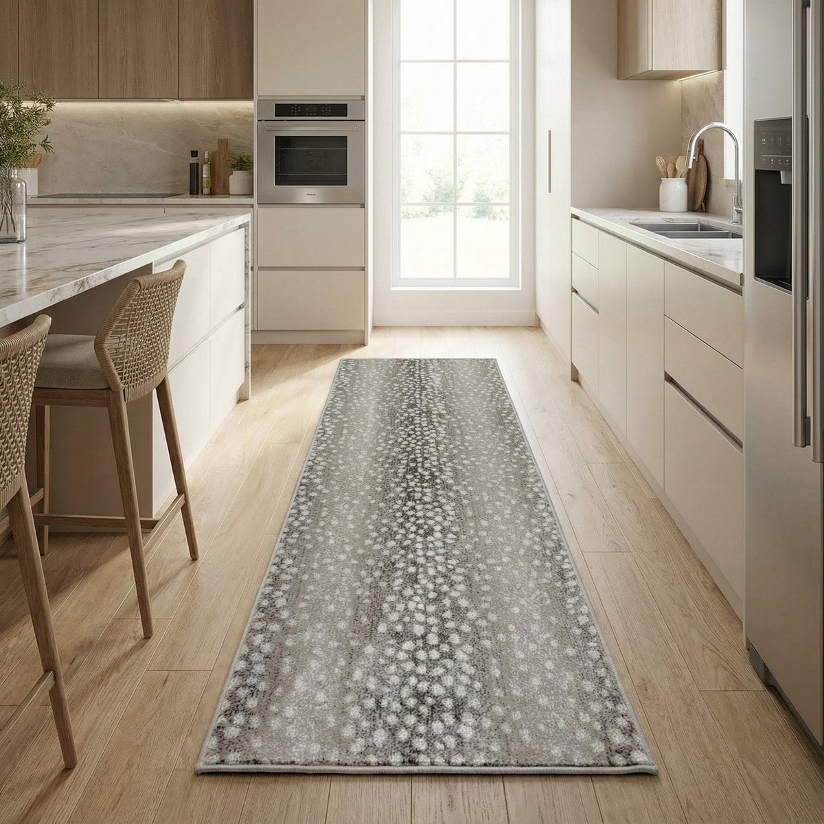 Adore Greige Whitecap Kitchen Runner