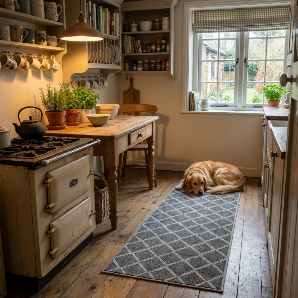 Milan Sterling Birch Kitchen Runner