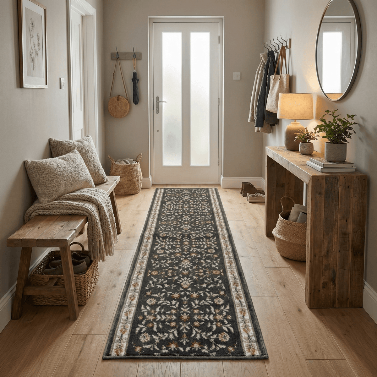 Heirloom Dorothea Abbey Navajo White Hall Runner