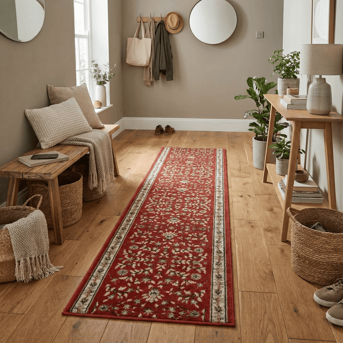 Heirloom Dorothea Cinnabar Navajo White Hall Runner