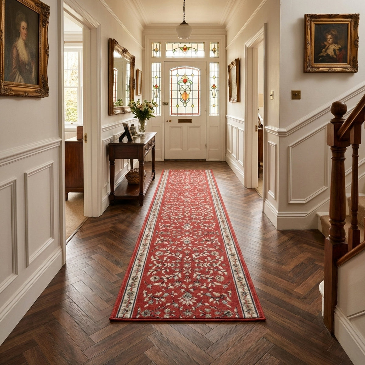 Heirloom Dorothea Cinnabar Navajo White Hall Runner