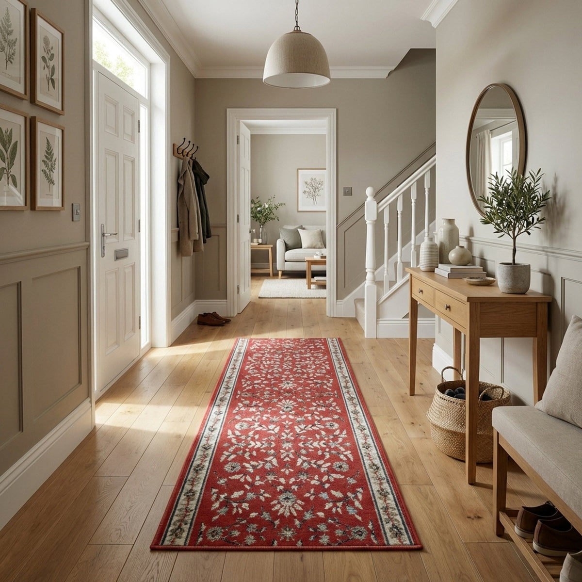 Heirloom Dorothea Cinnabar Navajo White Hall Runner
