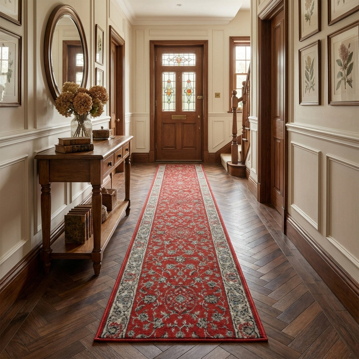 Heirloom Rockland Cinnabar Navajo White Rug Runner