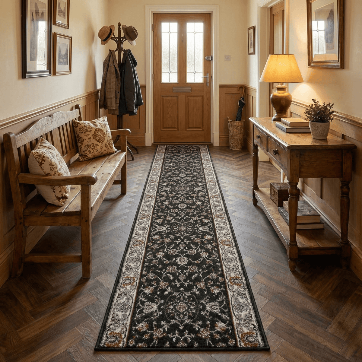 Heirloom Rockland Abbey Navajo White Hall Runner