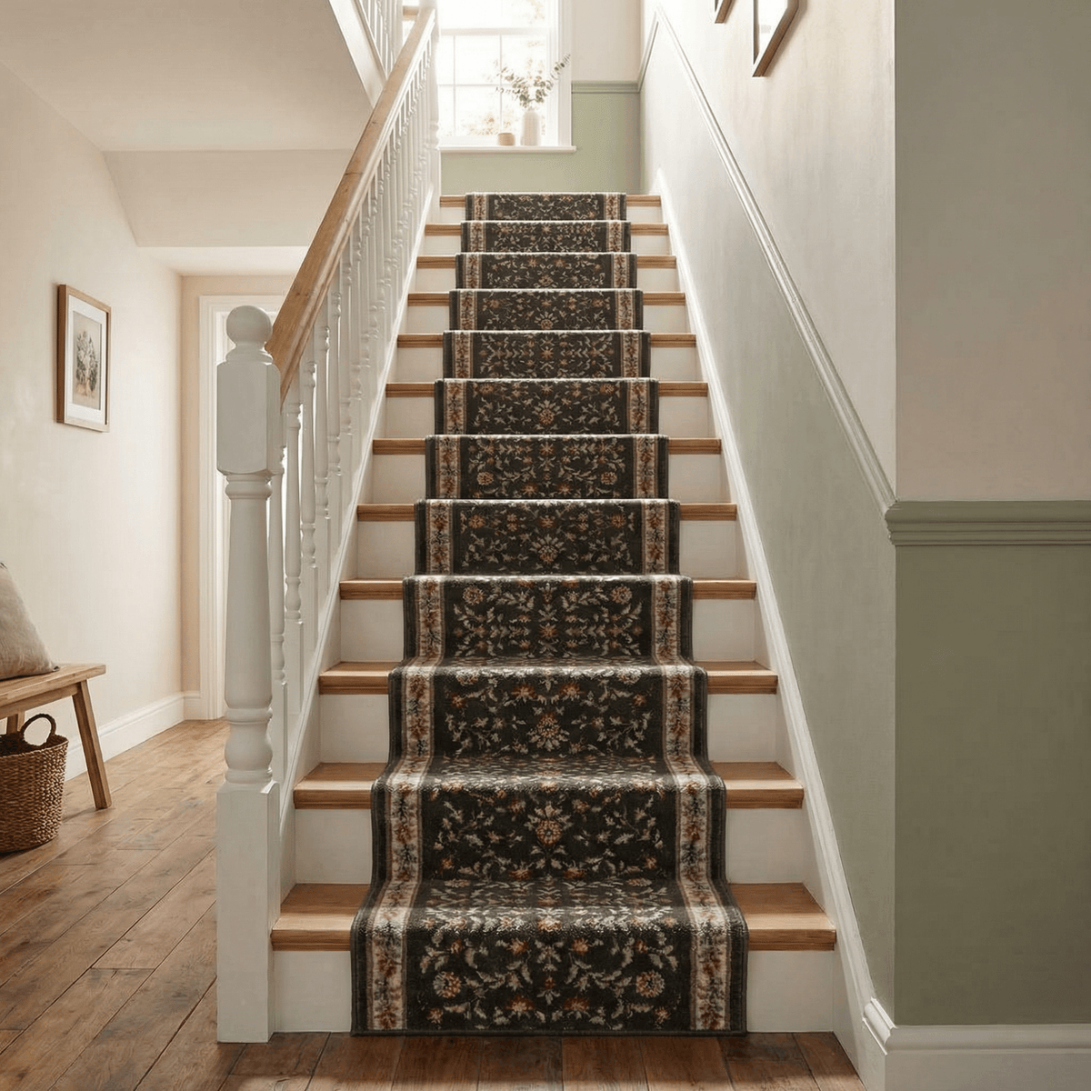 Heirloom Dorothea Abbey Navajo White Stair Runner