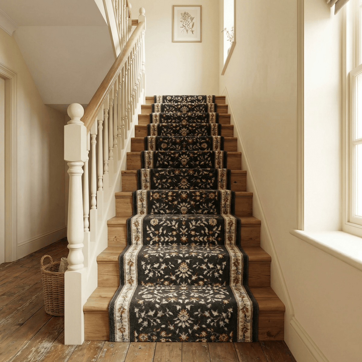 Heirloom Dorothea Abbey Navajo White Stair Runner