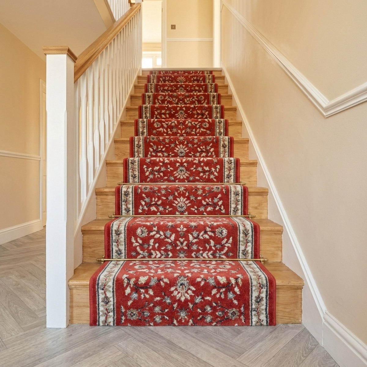 Heirloom Dorothea Cinnabar Navajo White Stair Runner