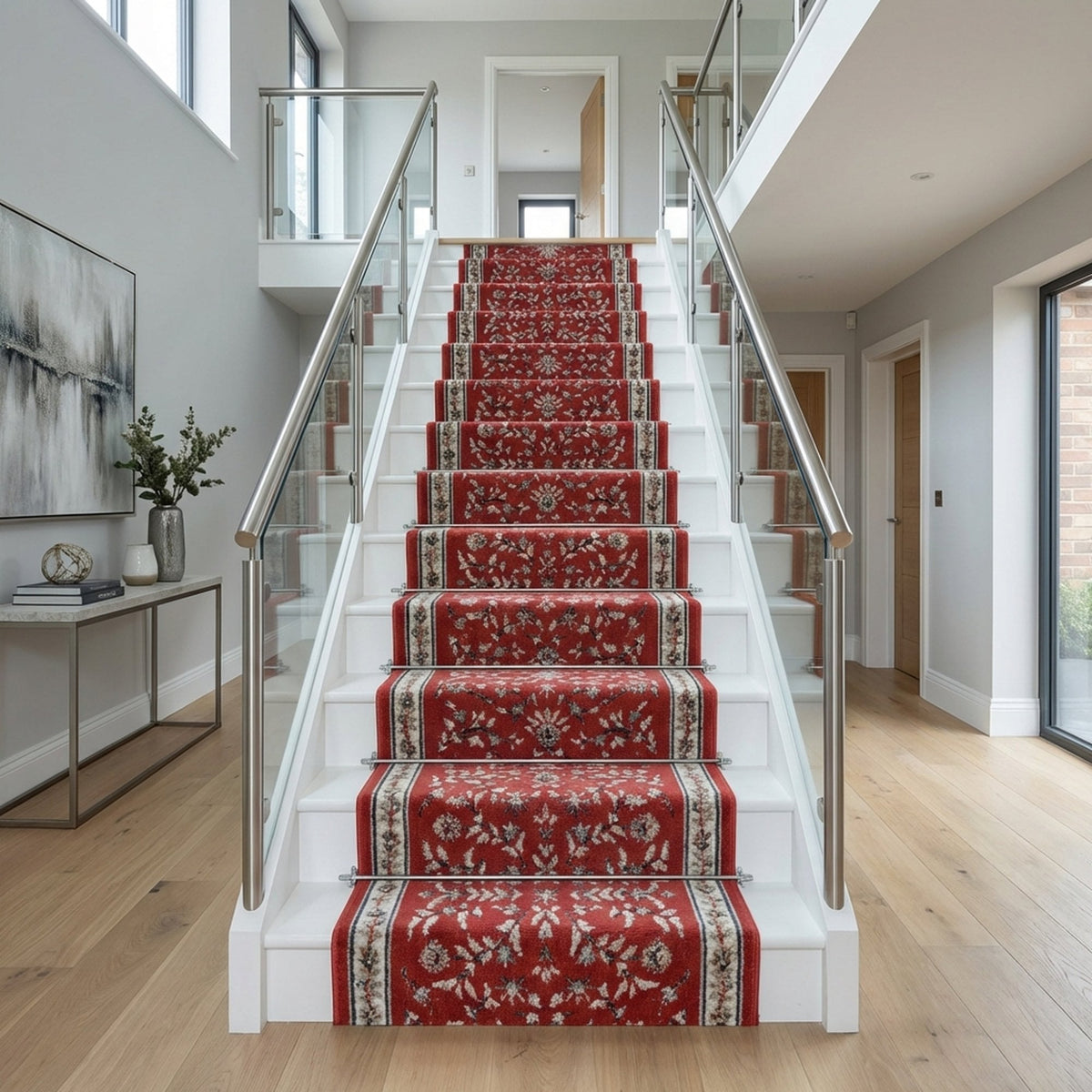 Heirloom Dorothea Cinnabar Navajo White Stair Runner