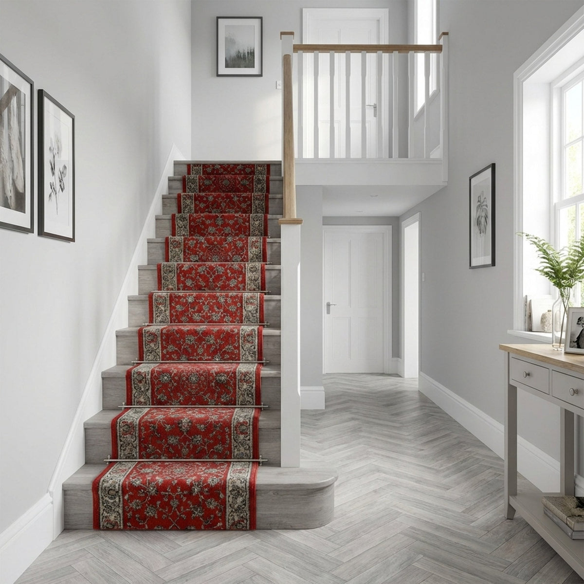 Heirloom Rockland Cinnabar Navajo White Stair Runner