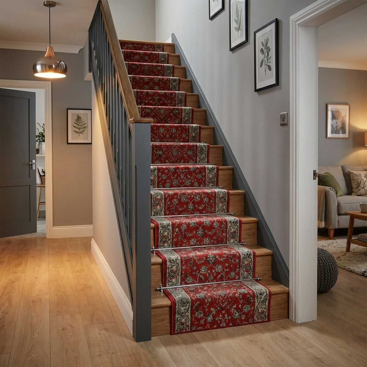 Heirloom Rockland Cinnabar Navajo White Stair Runner