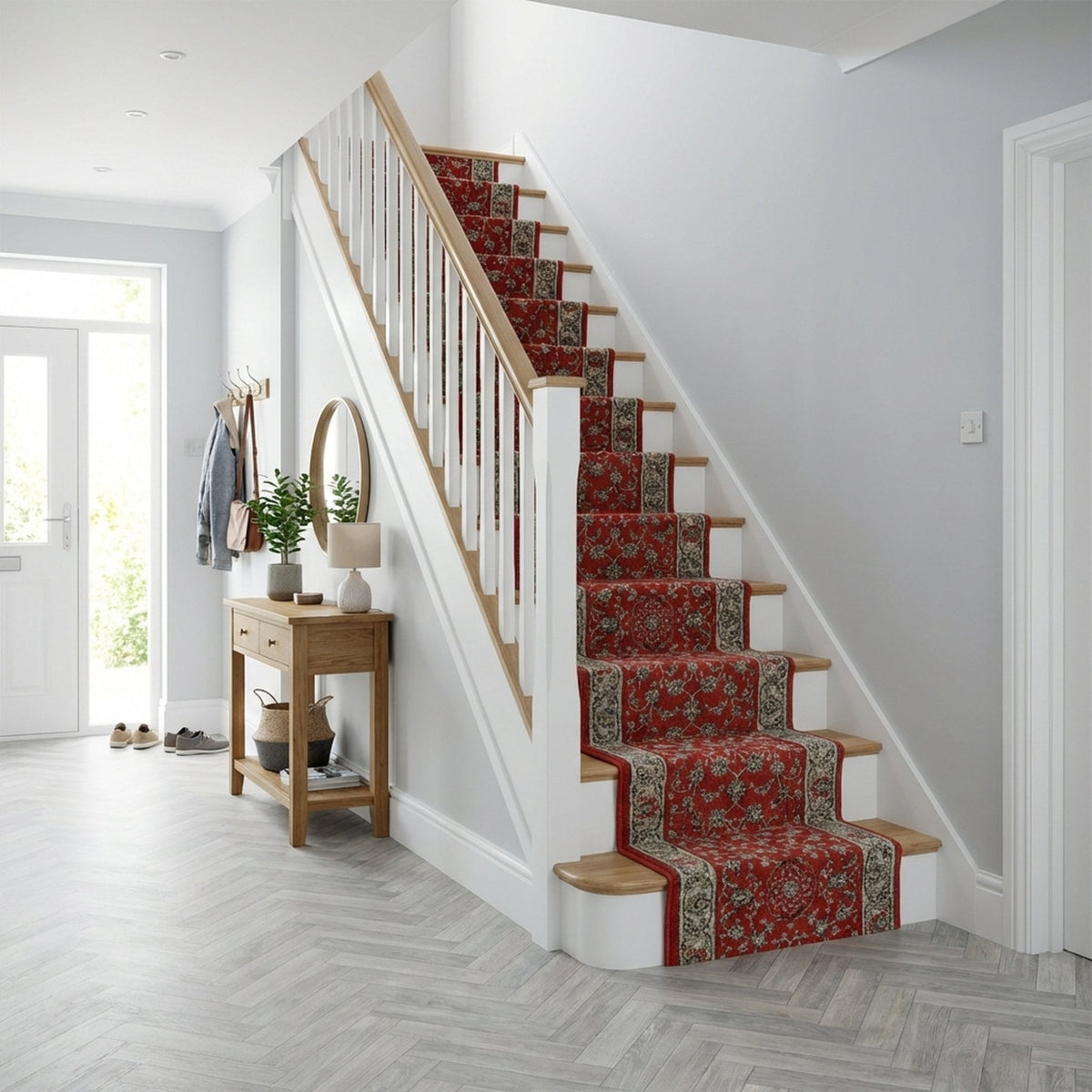 Heirloom Rockland Cinnabar Navajo White Stair Runner