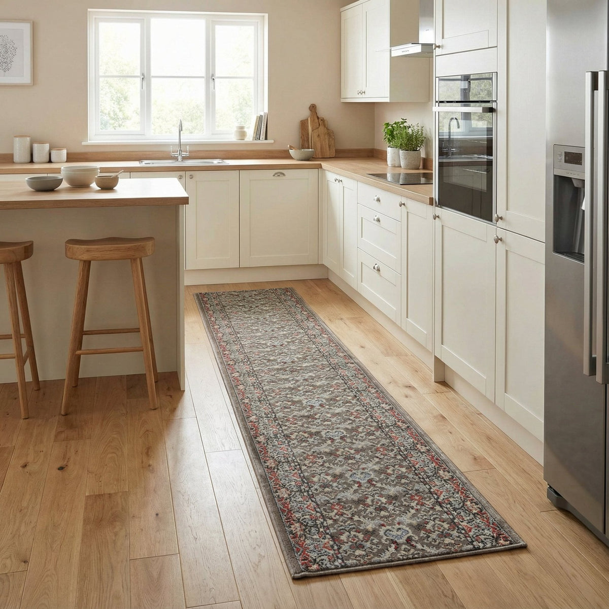 Heirloom Tan Navajo White Kitchen Runner