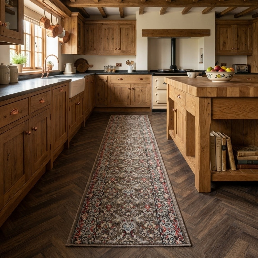 Heirloom Tan Navajo White Kitchen Runner