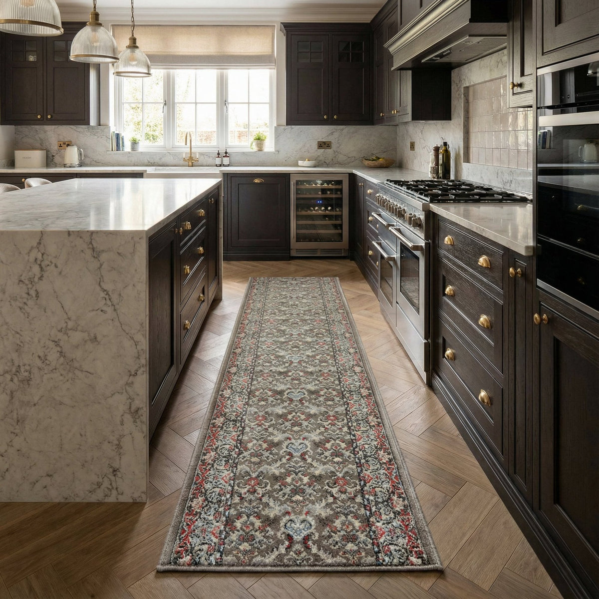 Heirloom Tan Navajo White Kitchen Runner