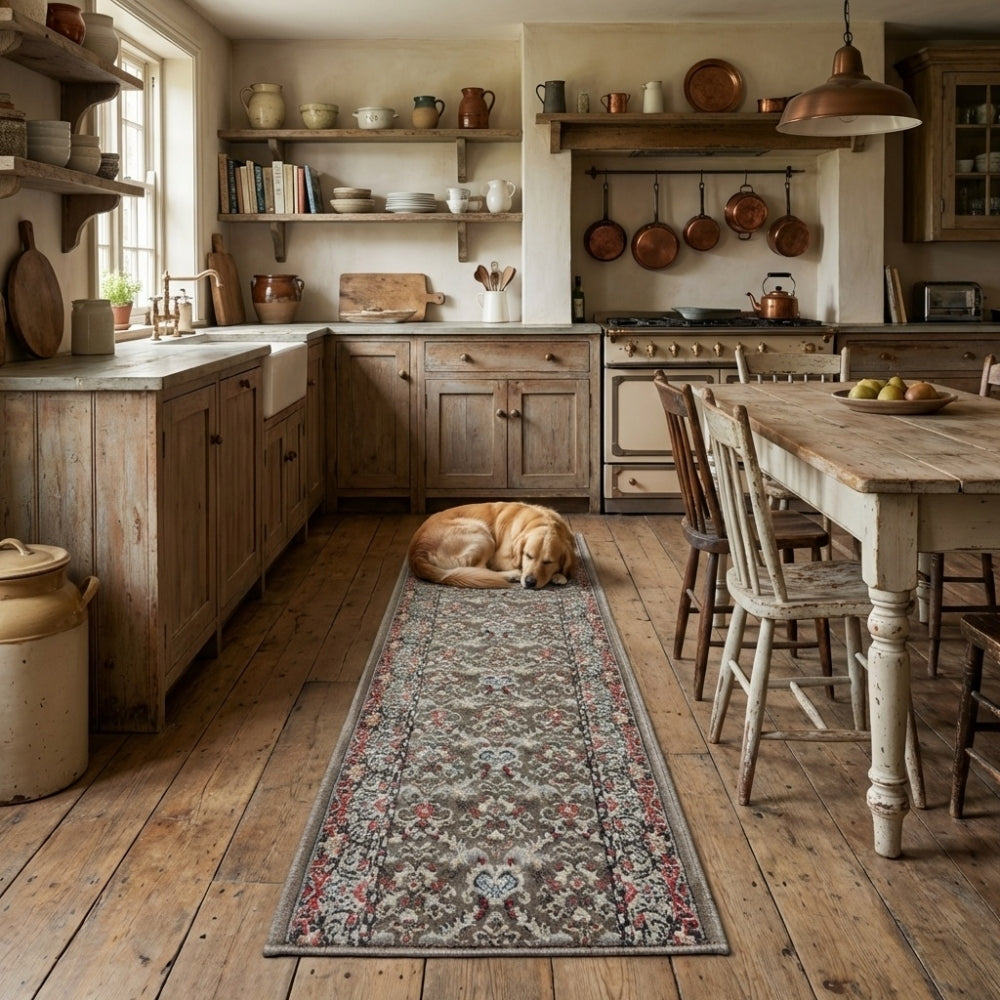 Heirloom Tan Navajo White Kitchen Runner