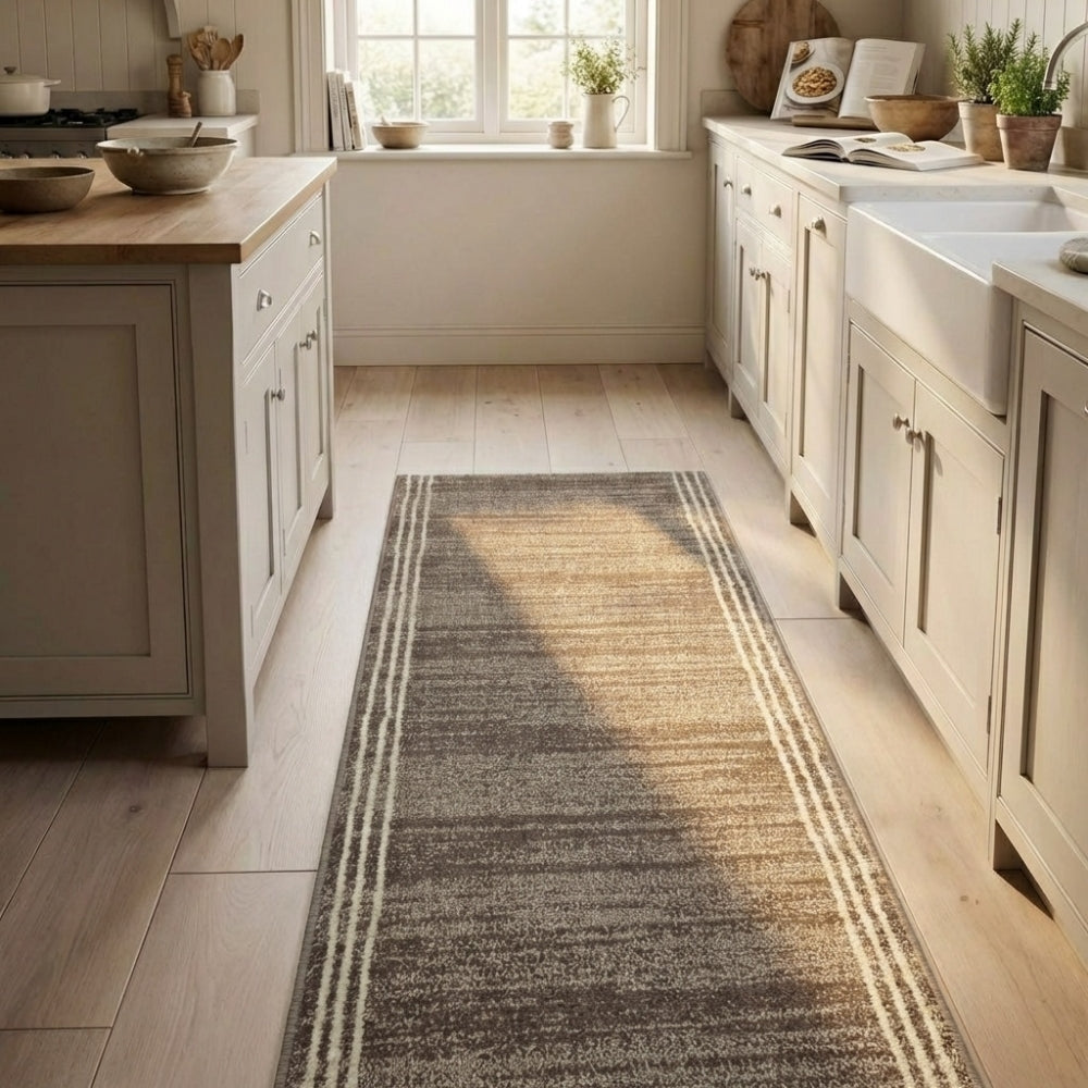 Montville Dylan Latte Alabaster Kitchen Runner