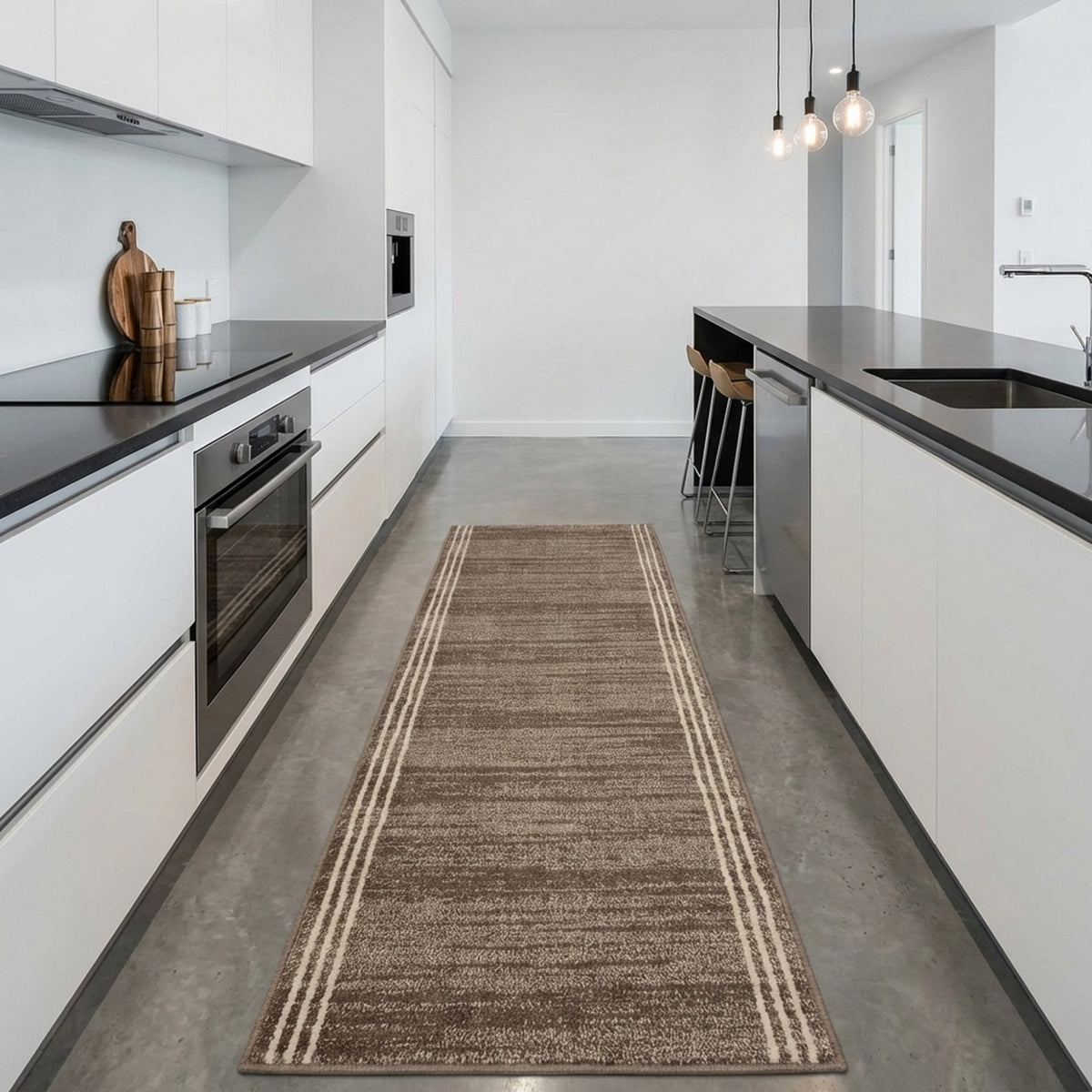 Montville Dylan Latte Alabaster Kitchen Runner