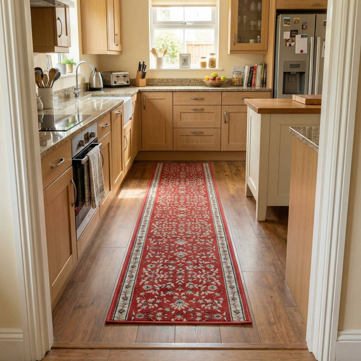 Heirloom Dorothea Cinnabar Navajo White Kitchen Runner