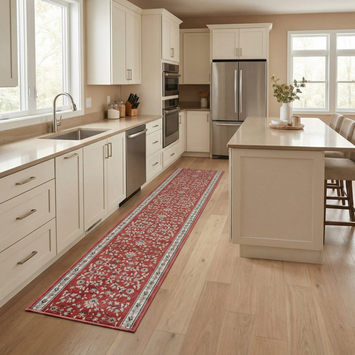 Heirloom Dorothea Cinnabar Navajo White Kitchen Runner