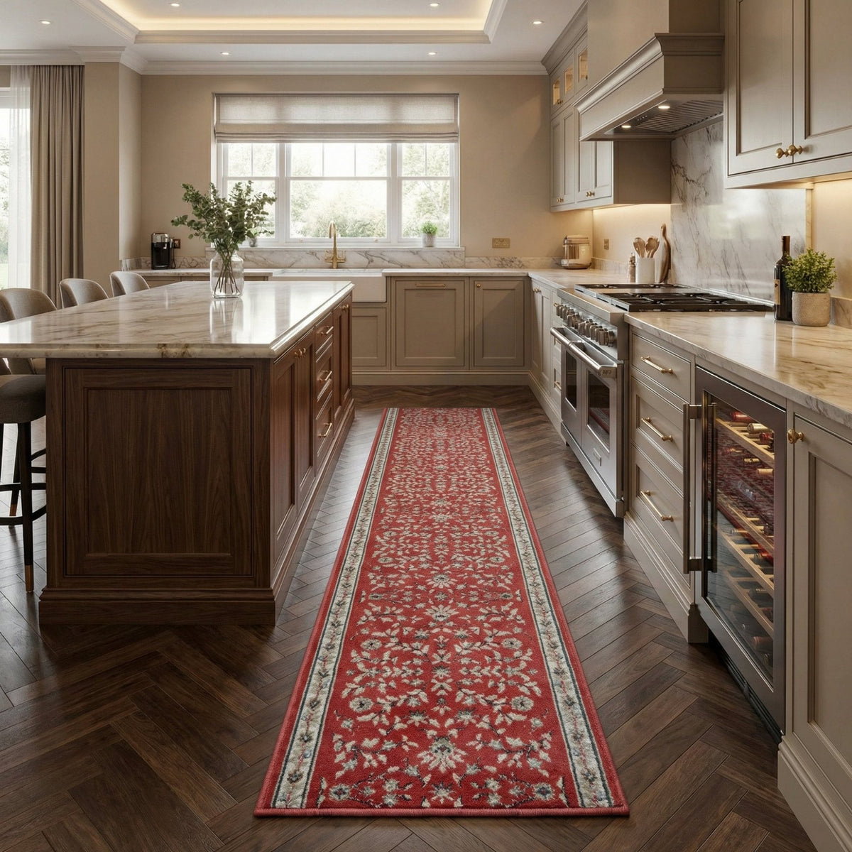 Heirloom Dorothea Cinnabar Navajo White Kitchen Runner