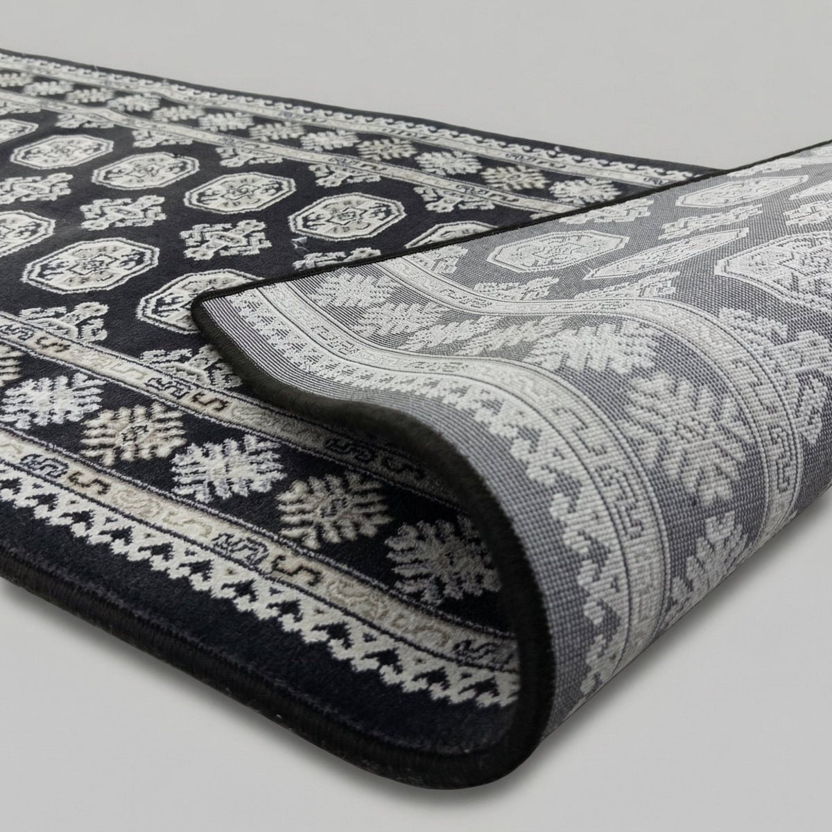 Ancient Garden Black/Ivory 57102-3636 Tapis de couloir