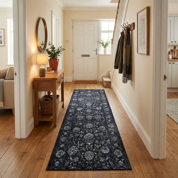 Ancient Garden Charcoal/Silver 57126-3636 Rug Runner