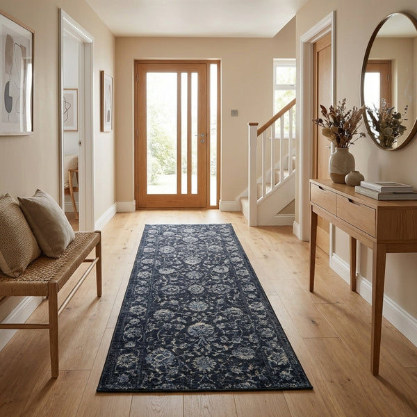 Ancient Garden Charcoal/Silver 57126-3636 Rug Runner
