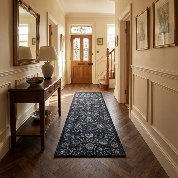 Ancient Garden Charcoal/Silver 57126-3636 Rug Runner