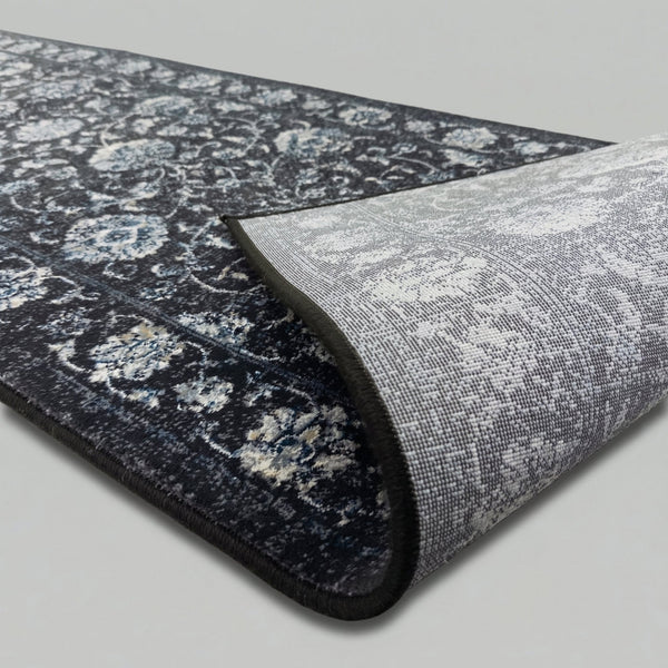 Ancient Garden Charcoal/Silver 57126-3636 Rug Runner