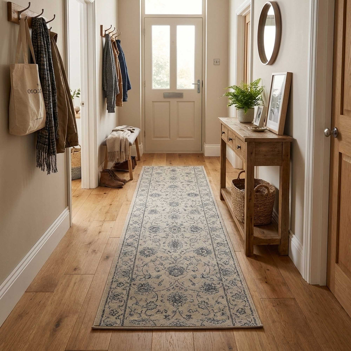 Ancient Garden Cream 57126-6666 Hall Runner